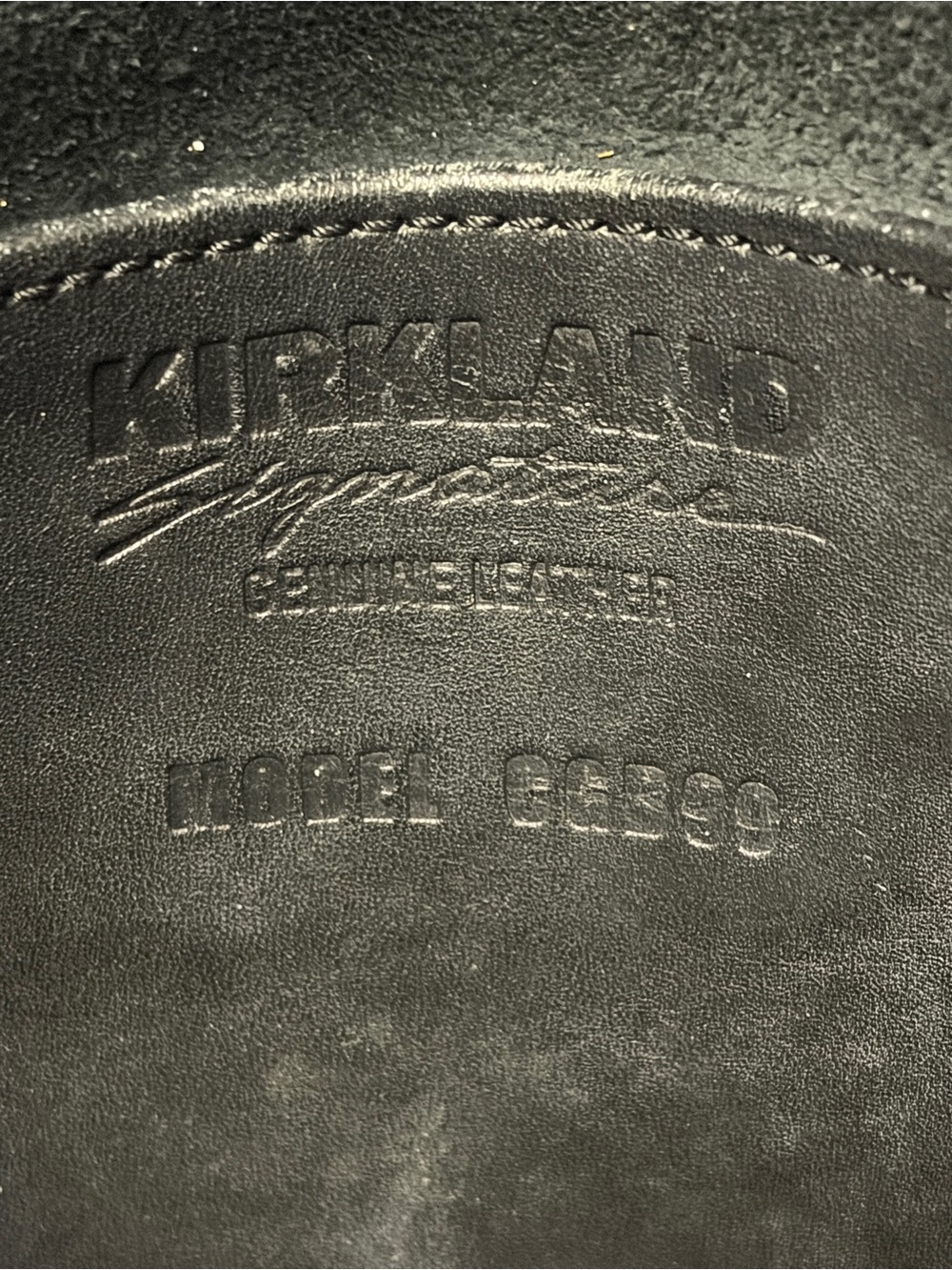 VTG Kirkland Signature Black Leather Crossbody Station Bag Flap Top Handle - Picture 10 of 15
